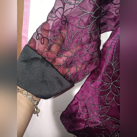 Collection B Women's Purple and Black Jacket - Picture 4 of 5